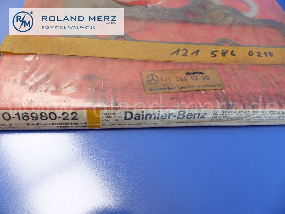 0-16980-22 Dichtungssatz, Entrußersatz, Mercedes 1215860290, Motor M121, M121.920, M121.922, M121.923, original Elring Neuteil, NOS 