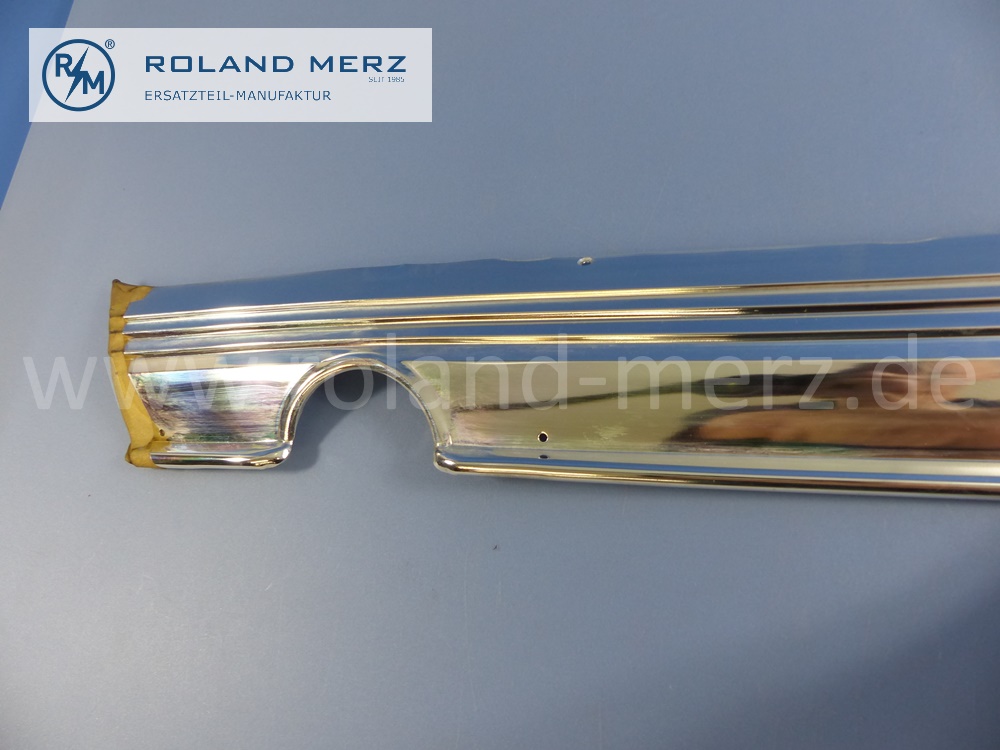 1126980187 Zierblende, Chromblende links, Länge 1865mm, Mercedes W112, MB 300SE, Original Mercedes Neuteil, NOS - einzelner Kratzer, leichte Verbiegung -
