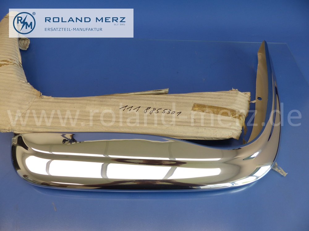 1118855301 Stoßfänger Oberteil, vorne links, Mercedes W111, W112, Original Mercedes Neuteil, NOS 