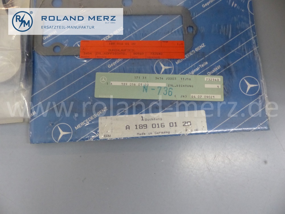 1890160120 1941420080 1860160080 Motor Dichtsatz, Motordichtsatz, Mercedes W189, 300d, Original Mercedes Neuteil, NOS 