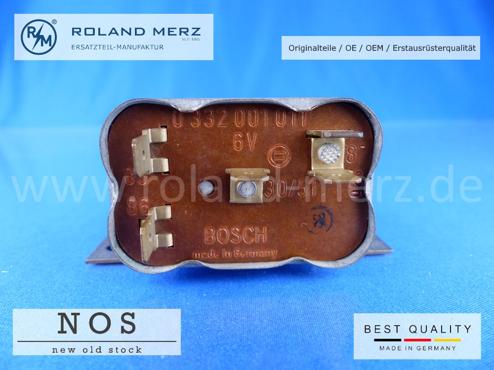 Relais 0 332 001 011 Bosch 6 Volt (SH/EB2/6/1) für 6 Volt Oldtimer