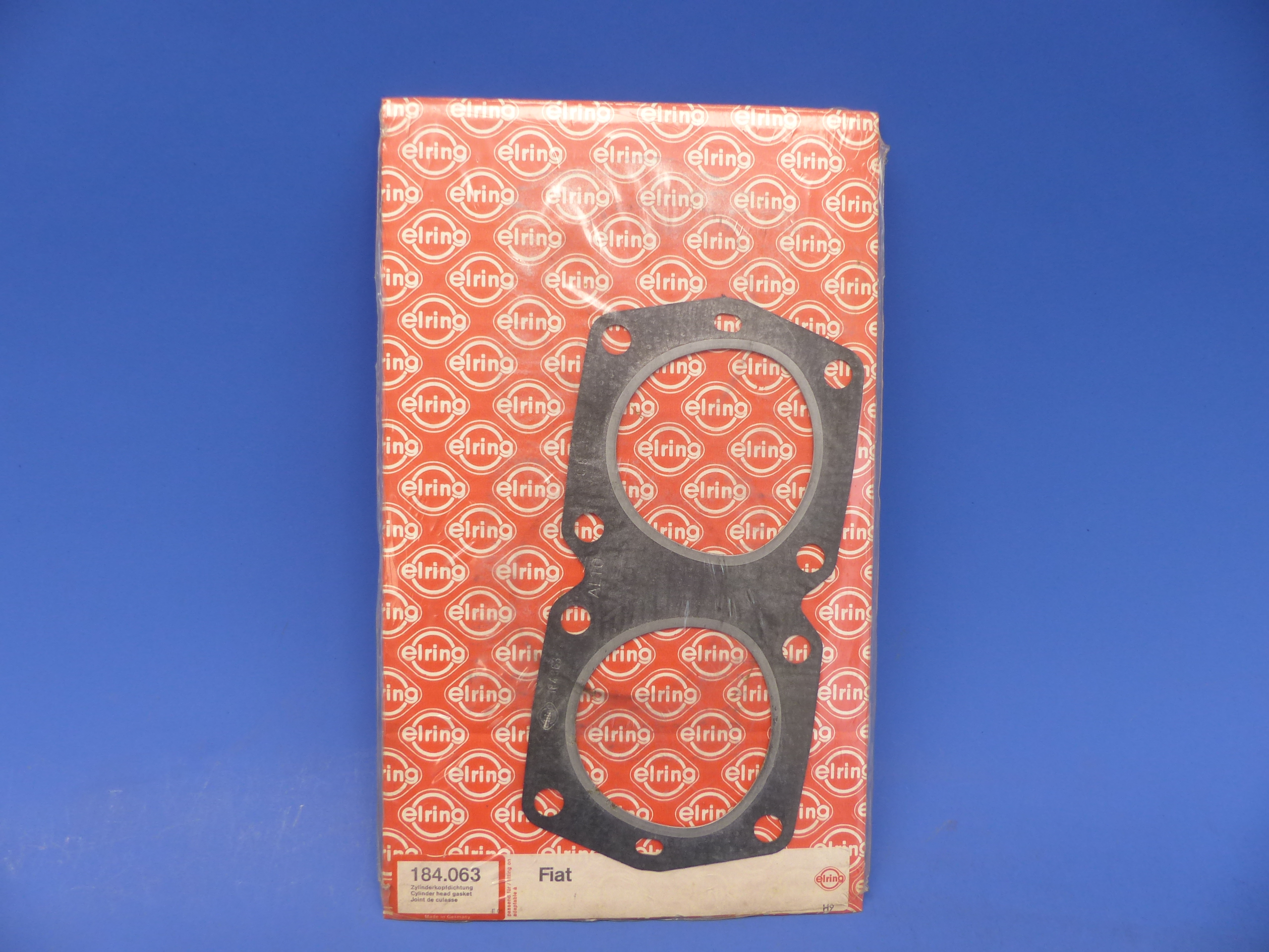184.063 Zylinderkopfdichtung, Fiat 500, 1960 - 1975, original Elring Neuteil, NOS 