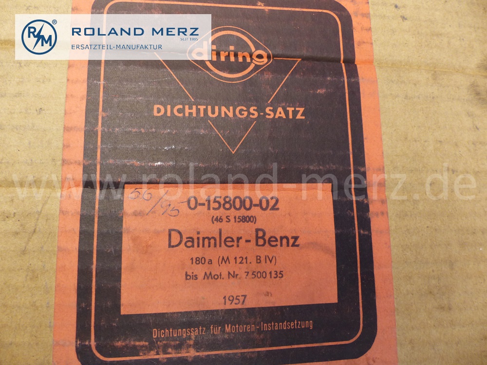 0-15800-02 Dichtungssatz Motor, Mercedes M121, 180a, original Elring Neuteil, NOS 