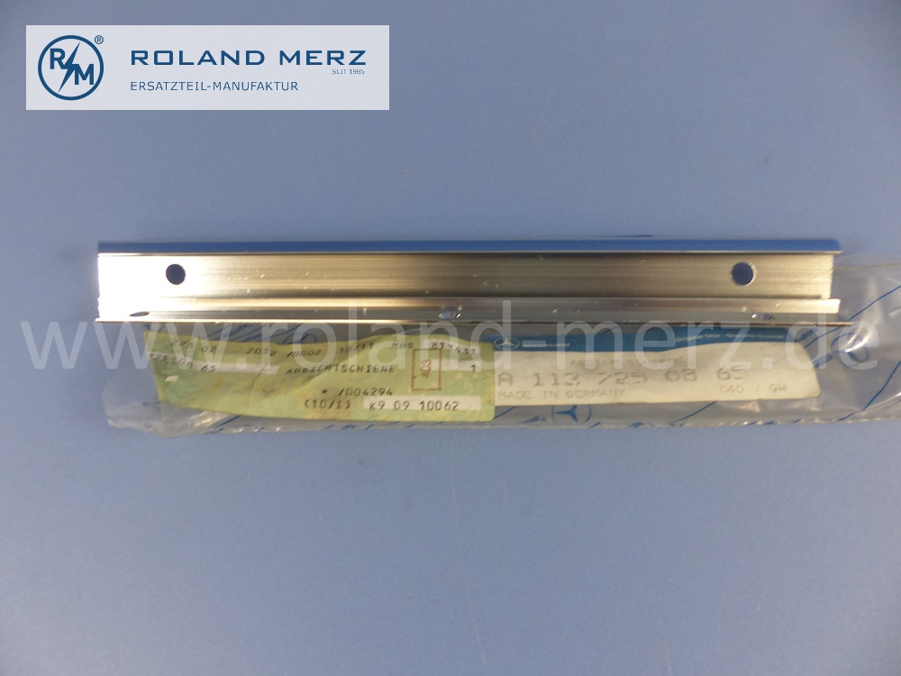 1137250865 Schiene, Abdichtschiene, rechts, Verdeckrahmen Softtop, oben, hinten, Länge 245mm, Mercedes W113, Pagode, MB 230SL, 250SL, 280SL, Original Mercedes Neuteil, NOS