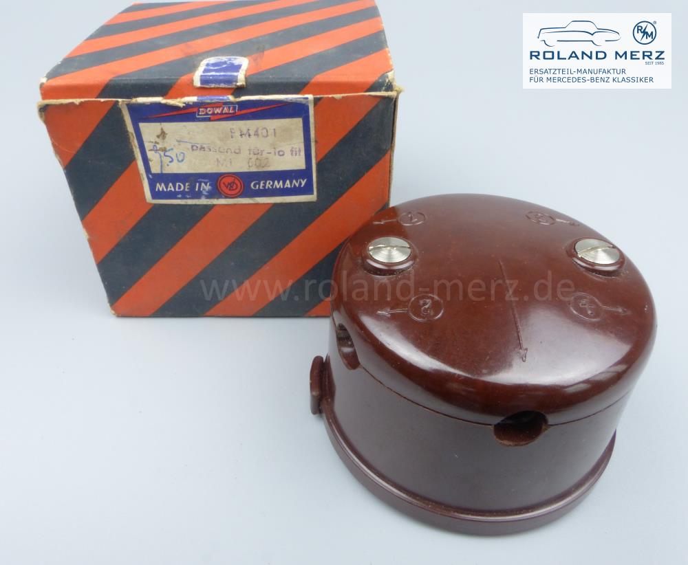 Roland-Merz-Ersatzteil-Manufaktur-FM401-4-Zylinder-Bakelit-Zuendverteilerkappe-03 Zündverteilerkappe FM 401 mit Deckel für Marelli und Fiat aus Bakelit