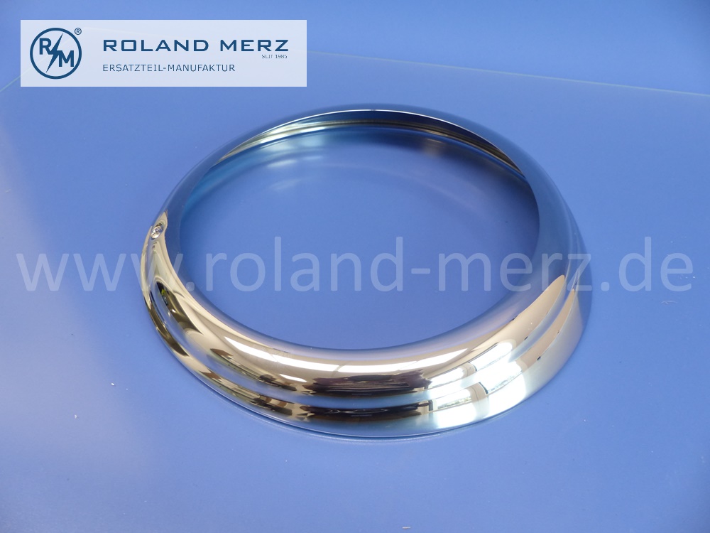 1208260189 Zierring Scheinwerfer, verchromt, Mercedes W120, W121, W105, W128, W180, W187, W198, Ponton, 190SL, 300SL, Original Mercedes Neuteil, NOS 