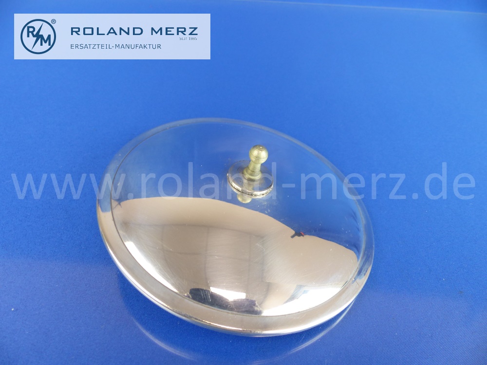 30.718 mirror head Frese, 123mm round, flat, VW Transporter T1 Bulli, original part, no reproduction, NOS