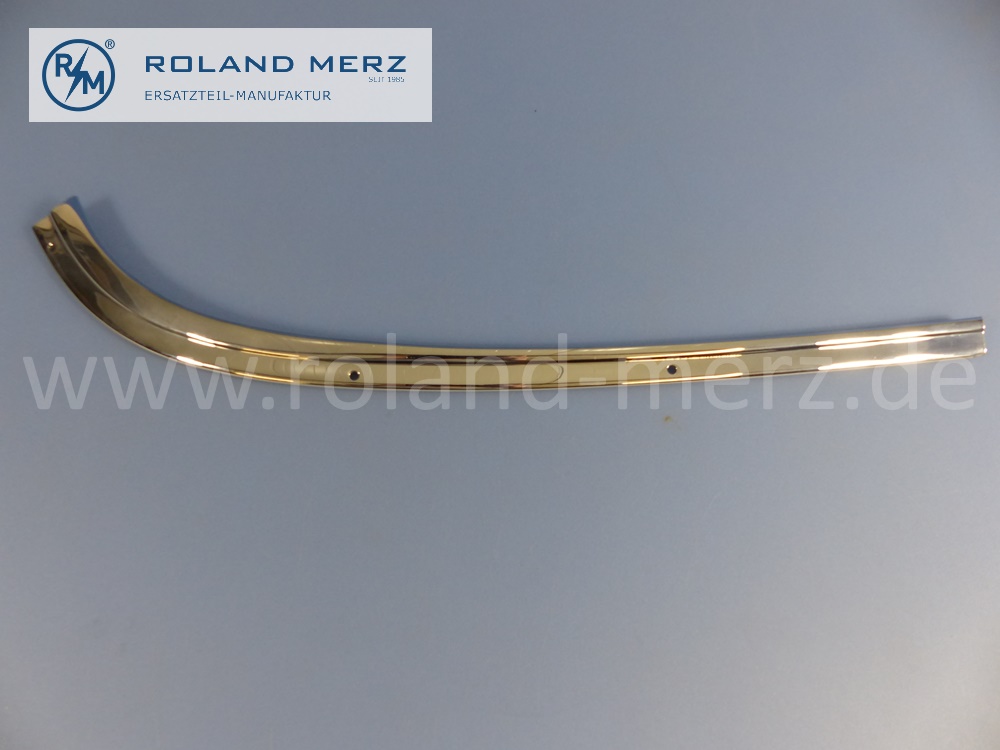 1116908481 Zierstab, Zierverkleidung Verdeck, Heck, seitlich aussen, rechts, Länge 630mm, Mercedes W111, W112, 220SEB, 280SE/C, 300SE/C, Cabriolet, Original Mercedes Neuteil, NOS