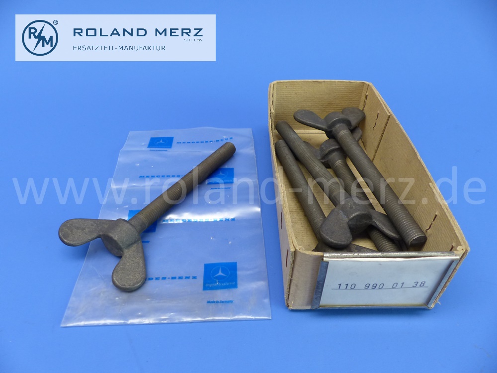 1109900138 Flügelschraube Ersatzrad an Halter, Mercedes W110, W111, W113, 190c - 230 ,220b, 220Sb, 220SEb Cp/Cb, 230S, Original Mercedes Neuteil, NOS 