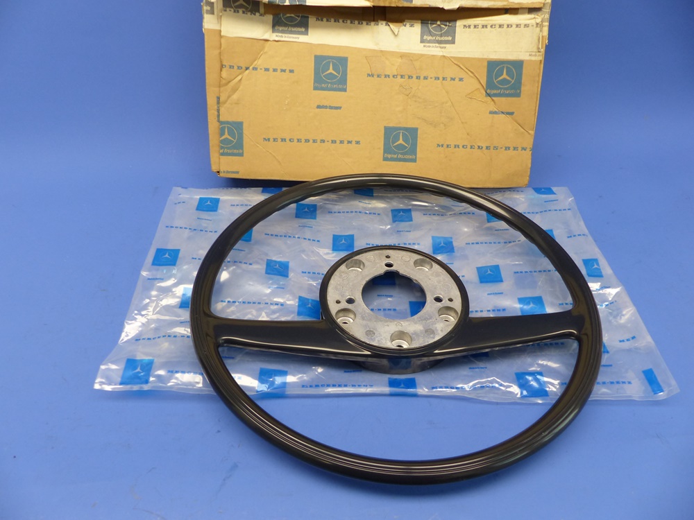 1154640201 Lenkrad, dunkelgraphit, ohne Nabenpolster, Mercedes W108, W109, W110, W111, W113, W114, W115, original Mercedes Neuteil, NOS