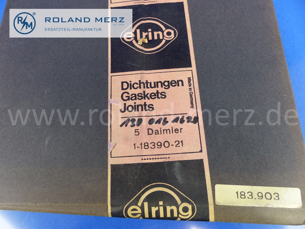 1300161620 Zylinderkopfdichtung, Elring, Mercedes M130, MB280S Strich 8, 183.903, 1-18390-21, Original Elring Ersatzteil, NOS