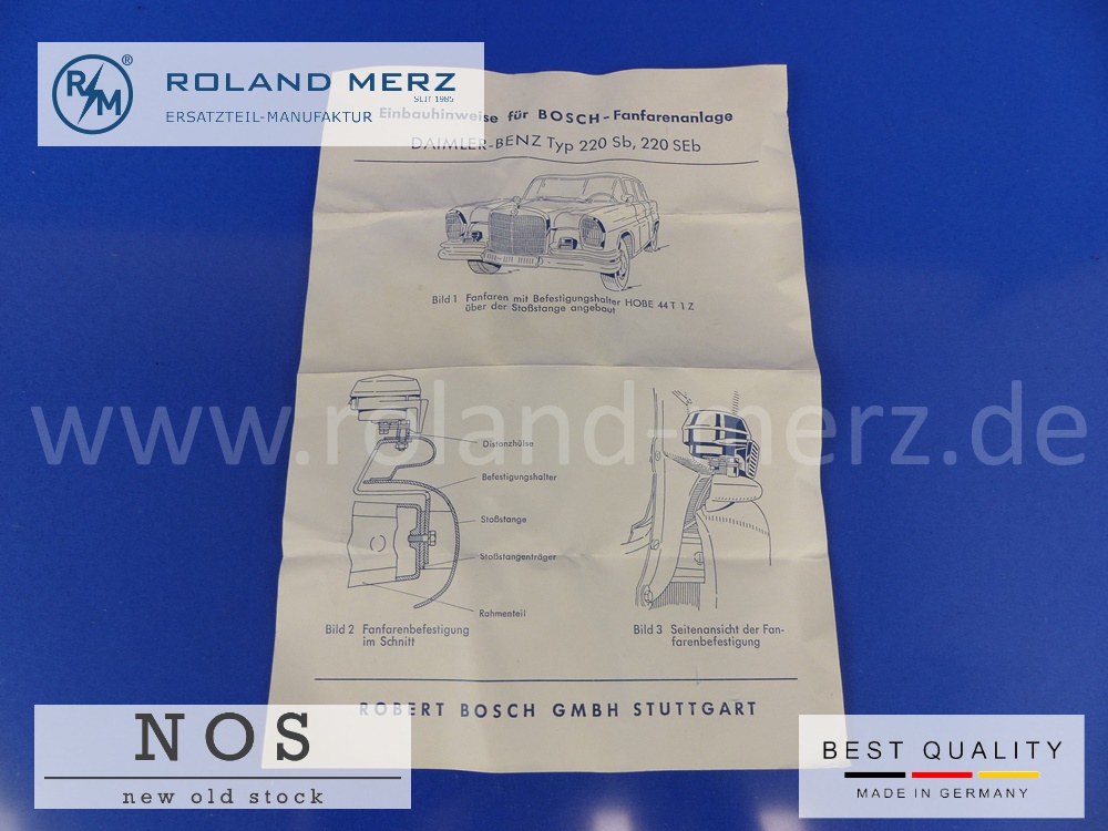 1HOBE44T1Z Befestigungshalter Fanfare Bosch Mercedes 220Sb, 220SEb