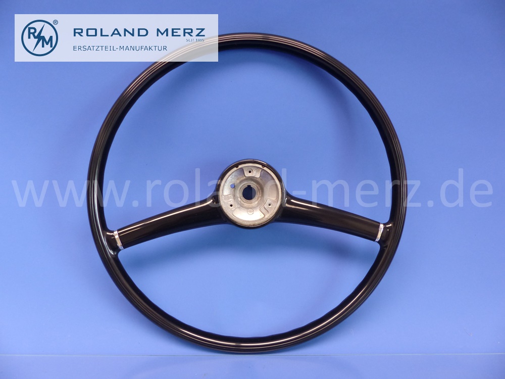 1864600803 Lenkrad, schwarz, 2 Speichen, Mercedes W186 Adenauer, W188, W189, W198.042 300SL Roadster, Original Mercedes Neuteil, NOS