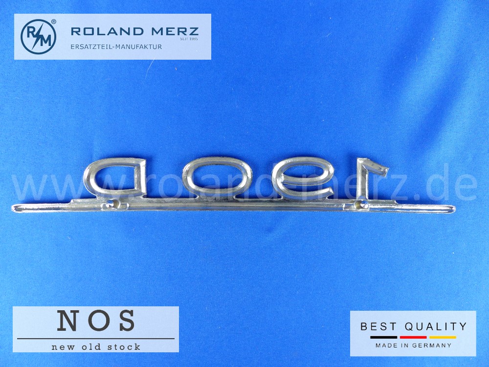 121 817 00 14 Typenkennzeichen innen an Schalttafel für Mercedes 190D / 190Dc original Neuteil NOS