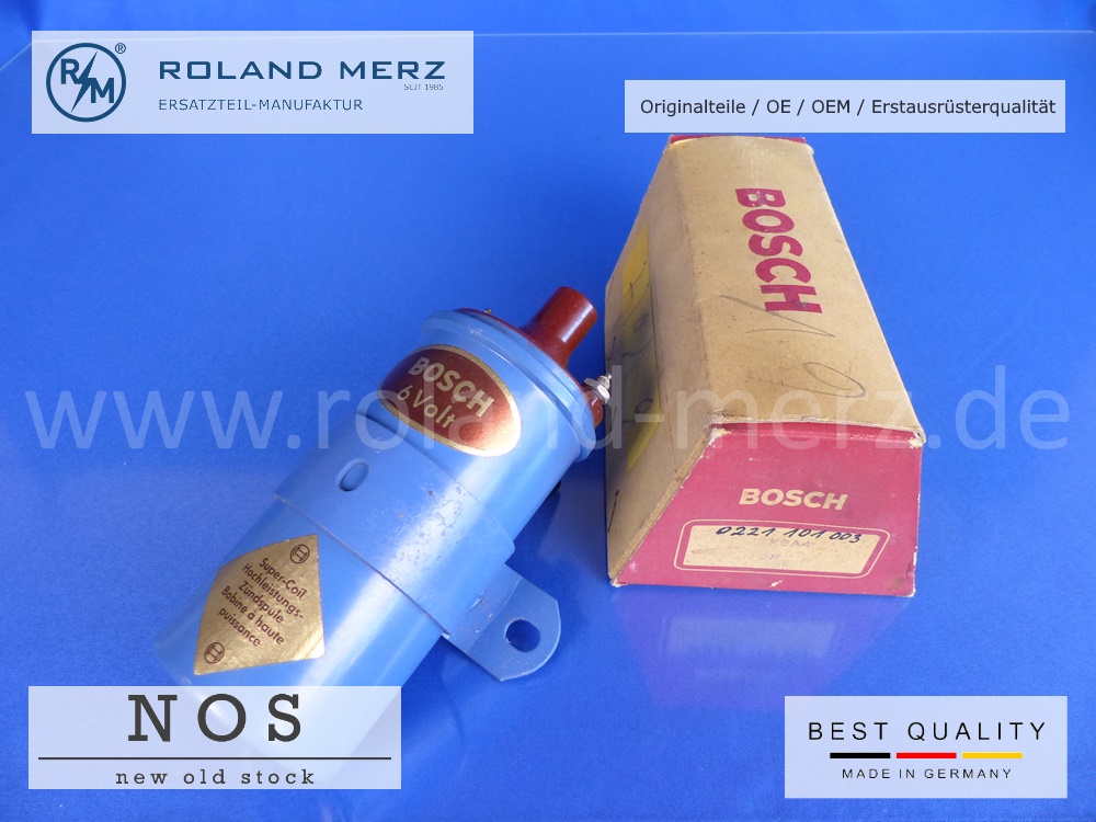 P1140855 Zündspule 0 221 101 003 Hochleistungs 6V Zündspule für Porsche 356 und VW