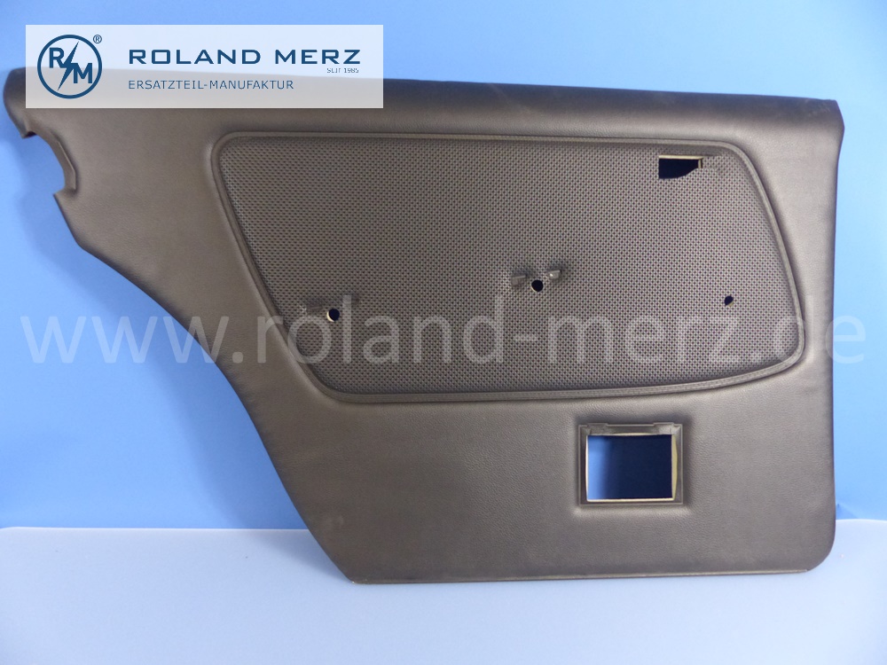 1237300170 Verkleidung , Türverkleidung, Fondtür links, Kunstleder, schwarz 9007, Mercedes W123 Limousine, Original Mercedes Neuteil, NOS