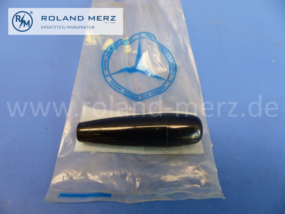 0005451737 Knopf, schwarz, 50mm lang, Lehnenverstellung / Blinkerhebel, Mercedes W110, W111, W113 Pagode, Original Mercedes Neuteil, NOS 