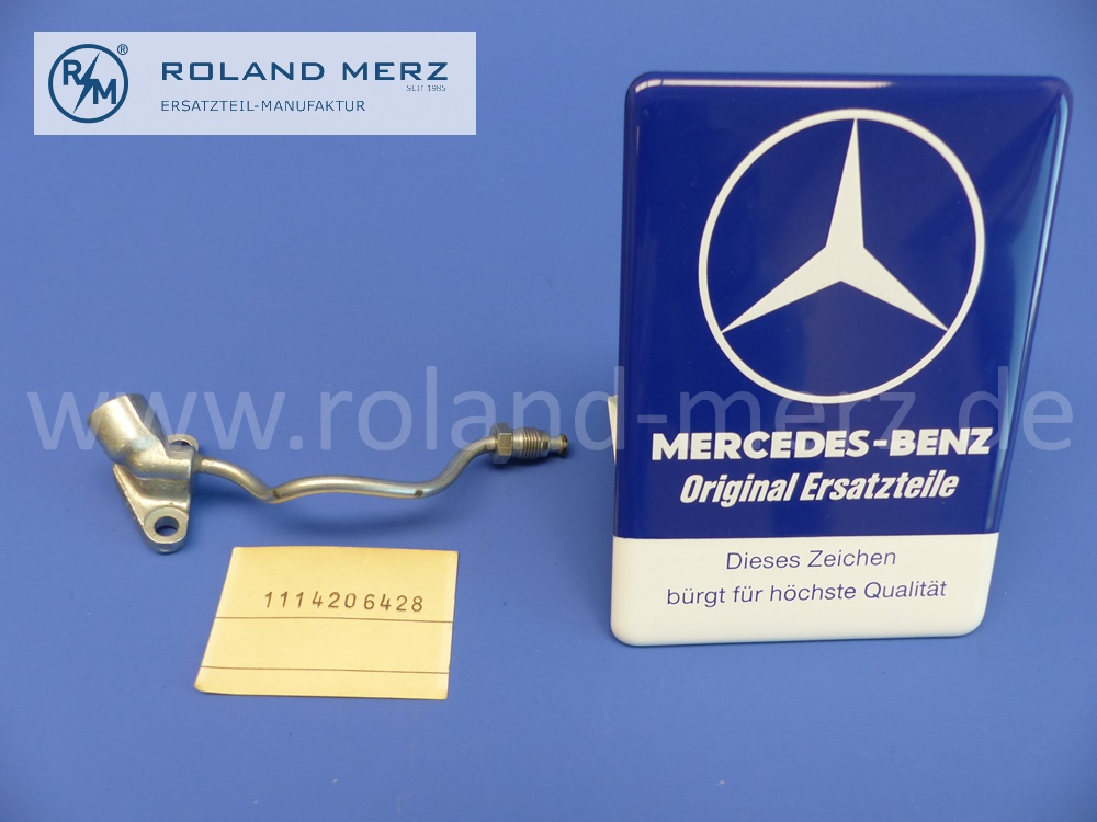 1114206428 Bremsleitung links, Mercedes W111, 220b, 220SEb, Cp/Cb., Original Mercedes-Neuteil, NOS