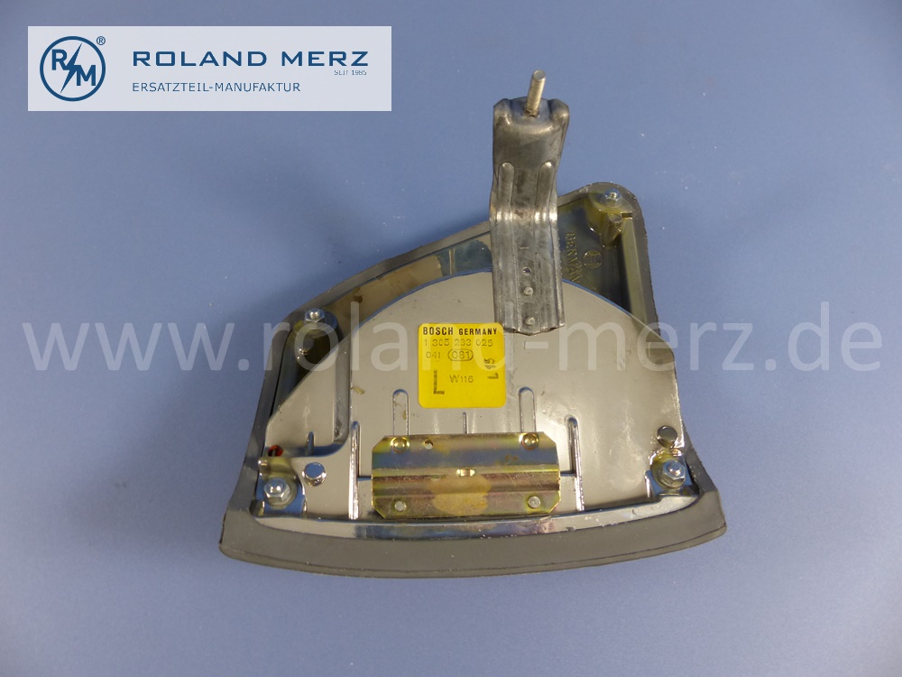 1168204161 Bosch Leuchteinheit, Scheinwerfer, links, mit Blinkleuchte, gelbe Nebellampe, Rechtsverkehr, Mercedes W116, Original Mercedes Neuteil, NOS 