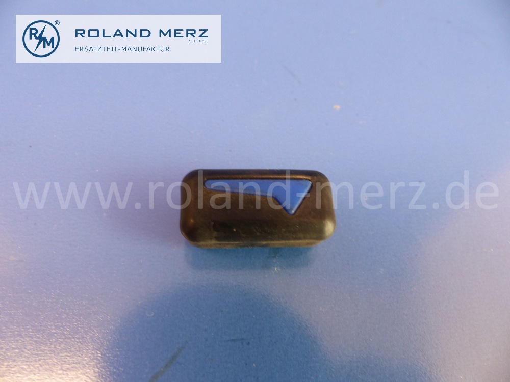 1158330440 Bediengriff, Bedienungsgriff rechts, Heizung und Lüftung, blau, Mercedes W114, W115, Strich 8, Original Mercedes Neuteil, NOS 