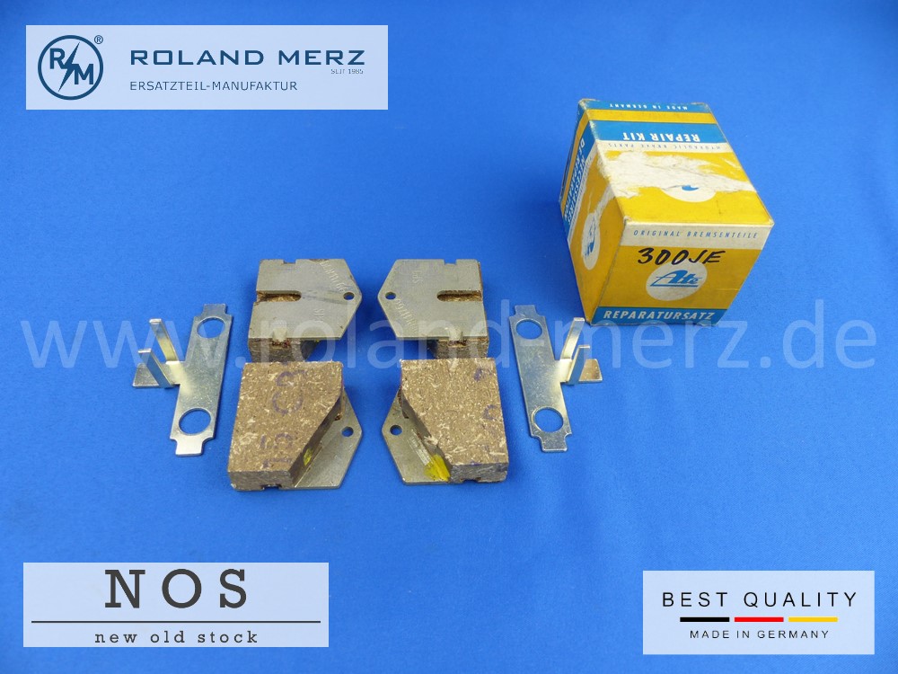 Bremsklotzsatz Mercedes 000 586 02 42 für alle 300SE Bm 112 ATE 3.0870-0002,2 mit Befstingsmaterial für Handbremse 