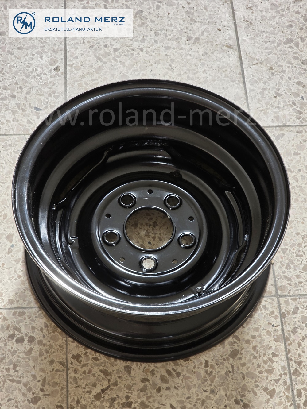 1124000202 Scheibenrad Stahl, Tiefbettfelge, Südrad 5 1/2 JK x 13 B, Mercedes W111, W112, 220SEB, 300SE, Original Mercedes Neuteil, NOS - neu -