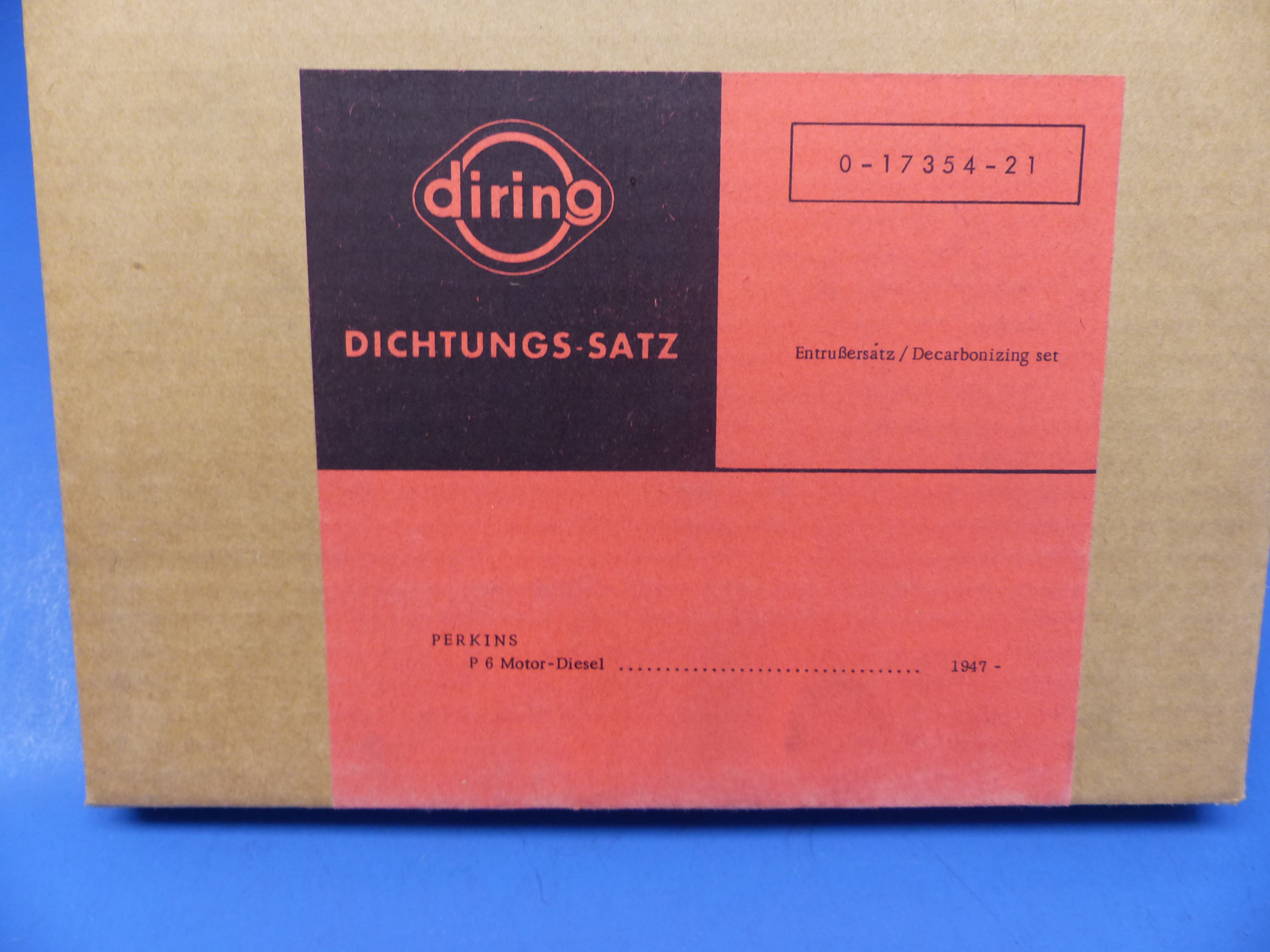 0-17354-21 Dichtungssatz, Dichtsatz Motor, Perkins P6 Diesel, ab 1947, original Elring Neuteil, NOS 