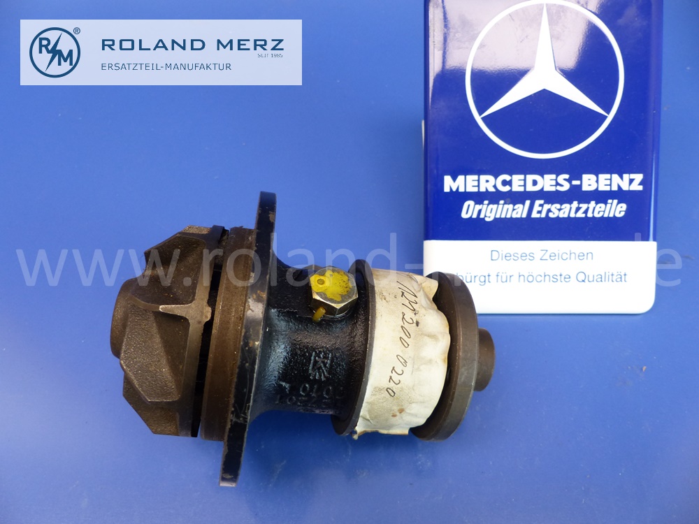 1212000220 Wasserpumpe Lagergehäuse, 4-Loch Flansch, Wasserrad 70mm, Mercedes Motoren M121, MB 190 SL, OM621, Original Mercedes Neuteil, NOS