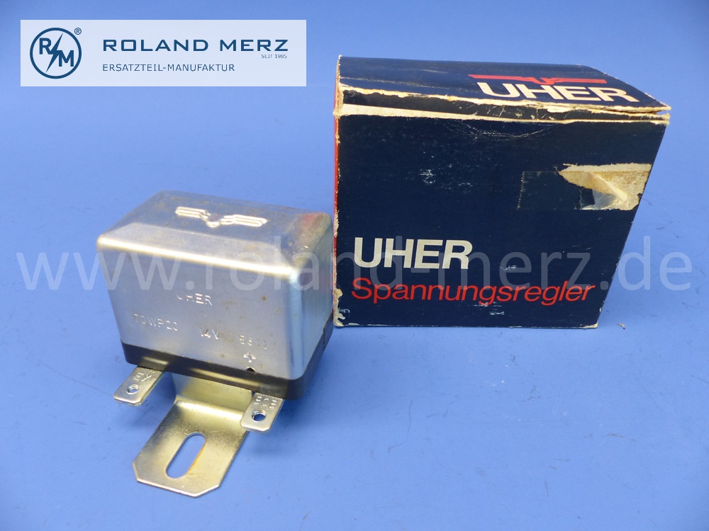 3102 Spannungsregler Uher, Standard, 70WP20, 12V, Renault, Citroen, Peugeot, Simca, Talbot, Uher Originalteil, NOS