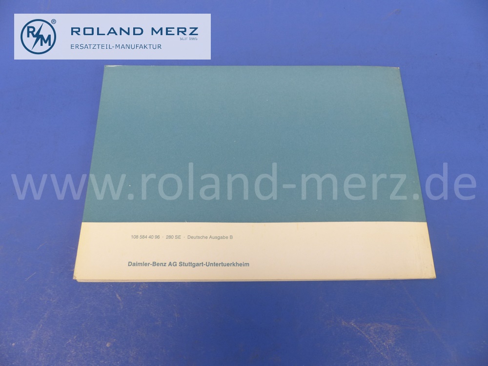 1085844096 Betriebsanleitung, Bedienungsanleitung, Mercedes W108, 280SE, deutsch, August 1969, 62 Seiten, Original Mercedes Neuteil, NOS 