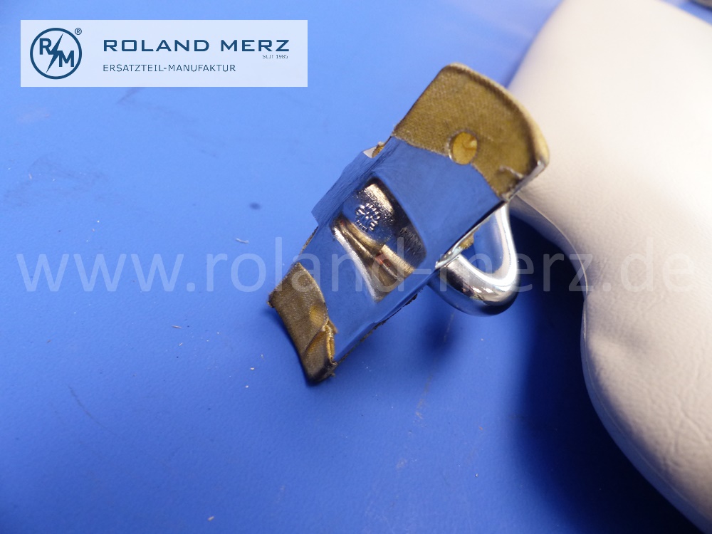 1138100610 Sonnenblende rechts, mit Spiegel, Farbe 2108, Mercedes W113, Pagode, original Mercedes Neuteil, NOS 