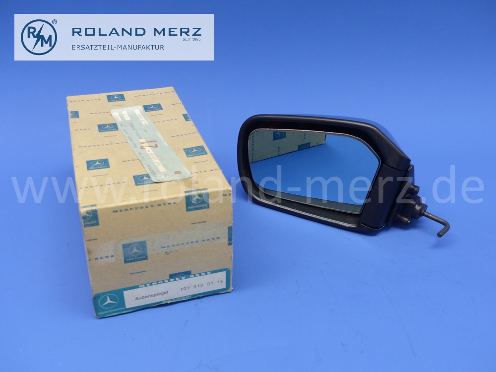 1078100116 Außenspiegel links, frühe Ausführung für Mercedes R107, C107, 280SL, 350SL, 450SL, 280SLC, 350SLC, 450SLC, Original Mercedes Neuteil, NOS