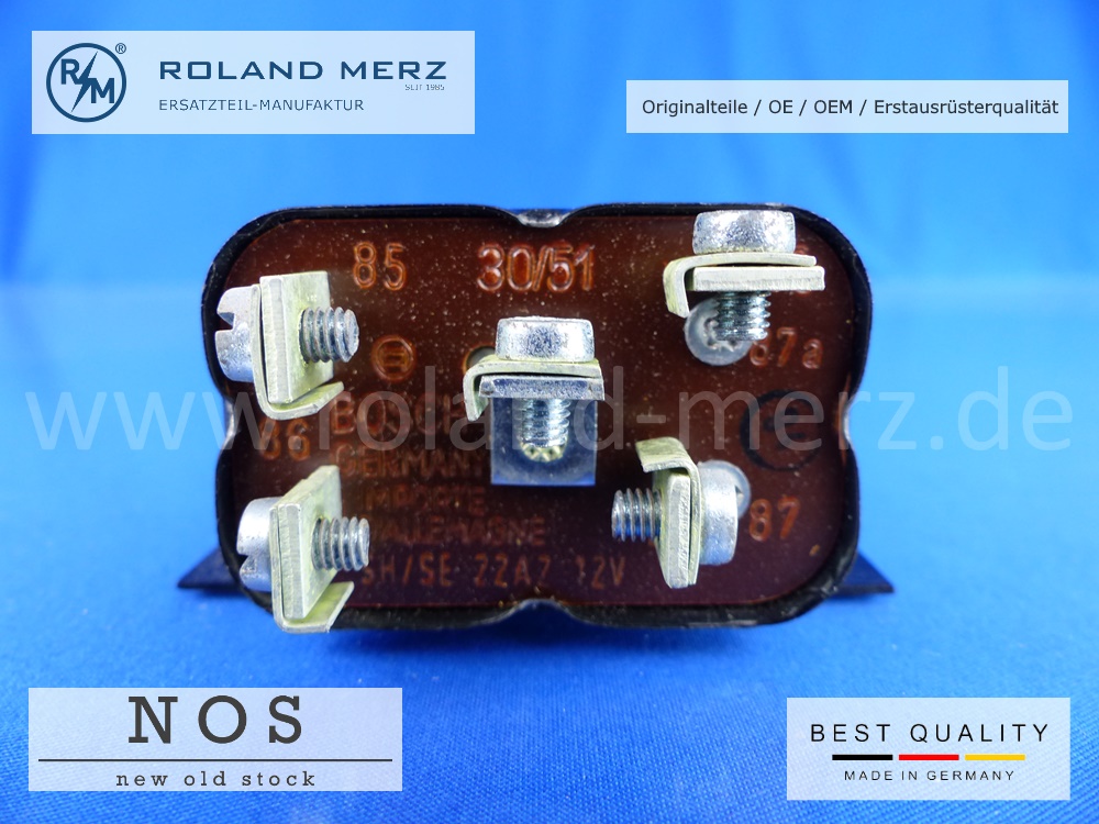000-542-34-19-01 Relais 000 542 34 19 Mercedes 300SL, 300d, 190SL und 220SE Cab. Bosch 0 332 200 009 / SH/SE 22 A 2 Bosch NOS-Originalausführung im Metallgehäuse