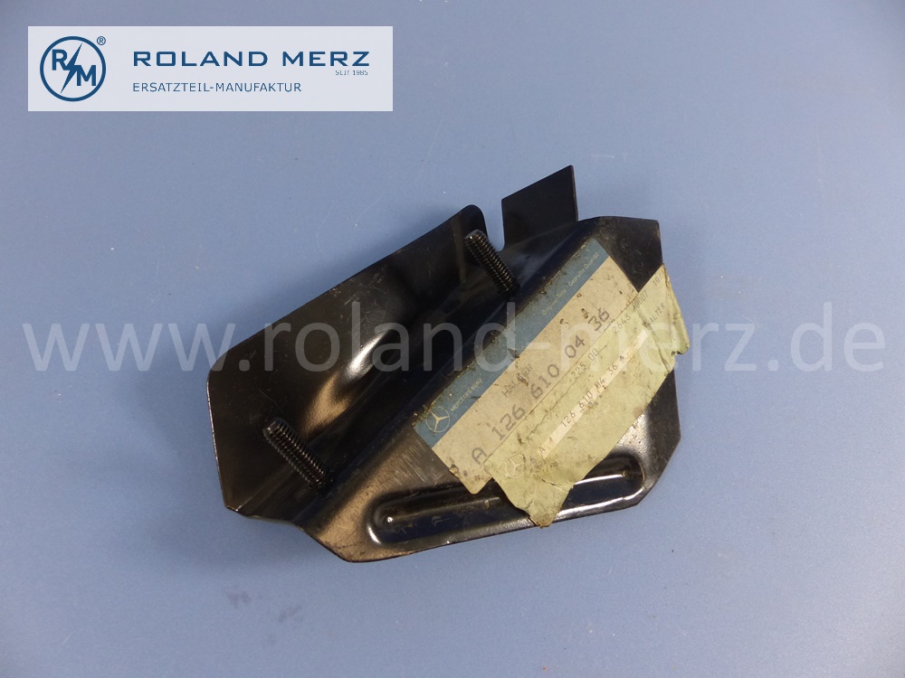 1266100436 Halter Befestigung Kraftstofftank hinten rechts, Mercedes W126, S-Klasse, Original Mercedes Neuteil, NOS 