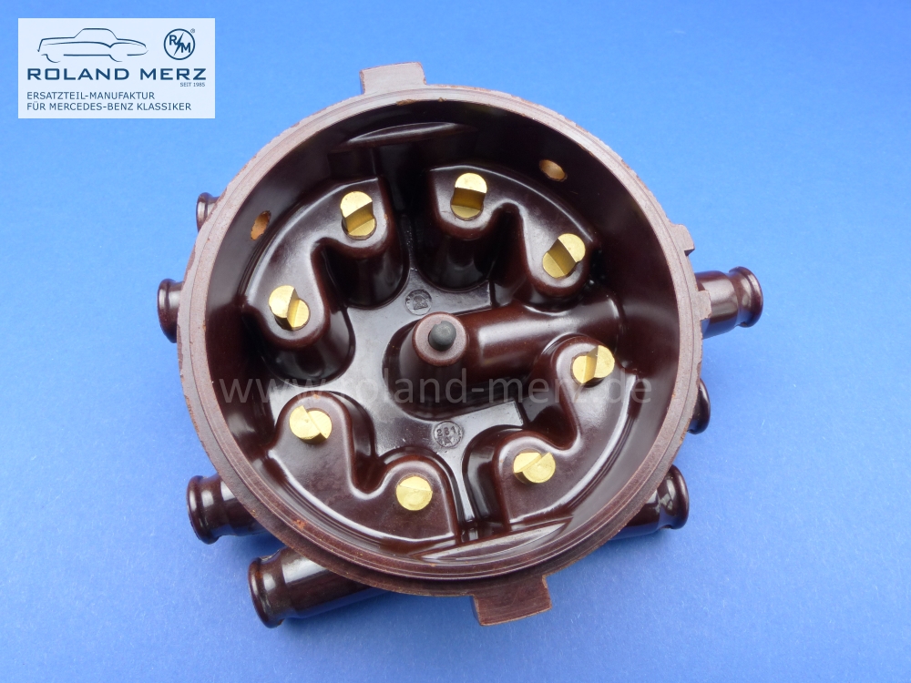 roland-merz_ersatzteil-manufaktur_bakelit-zuendverteilerkappe-bremi-281a-02 Zündverteilerkappe Bremi 281a für Allrad 1949/53, Ford V8, Comm. ET6, Thames 1949 aus Bakelit