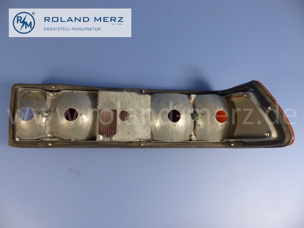 1168202566 Lichtscheibe, Abdeckglas Rücklicht links, mit Reflektoreinheit, Mercedes W116 S-Klasse, LHD, Original Mercedes Neuteil, NOS