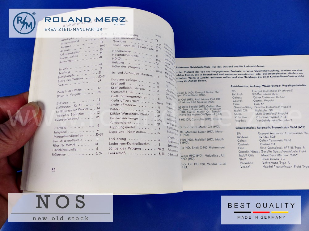 Original Mercedes Benz Betriebsanleitung 220/220S, deutsch, Stand September 1959, Tech. Daten, Schaltplan, Pflege / Wartung, Betriebsstoffe, Selbsthilfe etc.