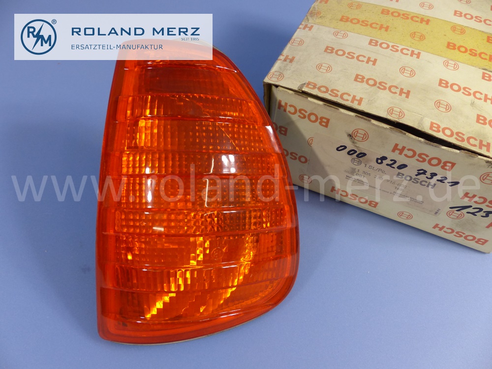 0008207321 Blinker, Blinkleuchte links, Bosch, Mercedes W123, Original Mercedes Neuteil, NOS 