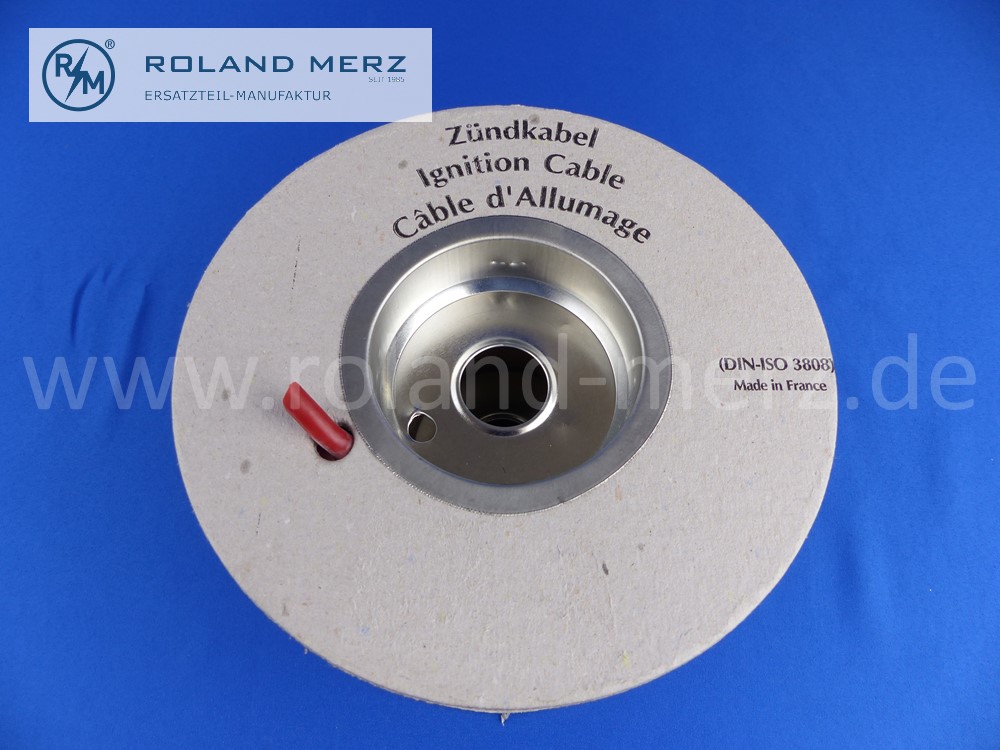 P1110663 1m Beru Zündleitung rot, Spannung 38000V, Temperatur bis 220°C, Güte/Klasse F, DIN/ISO 3808