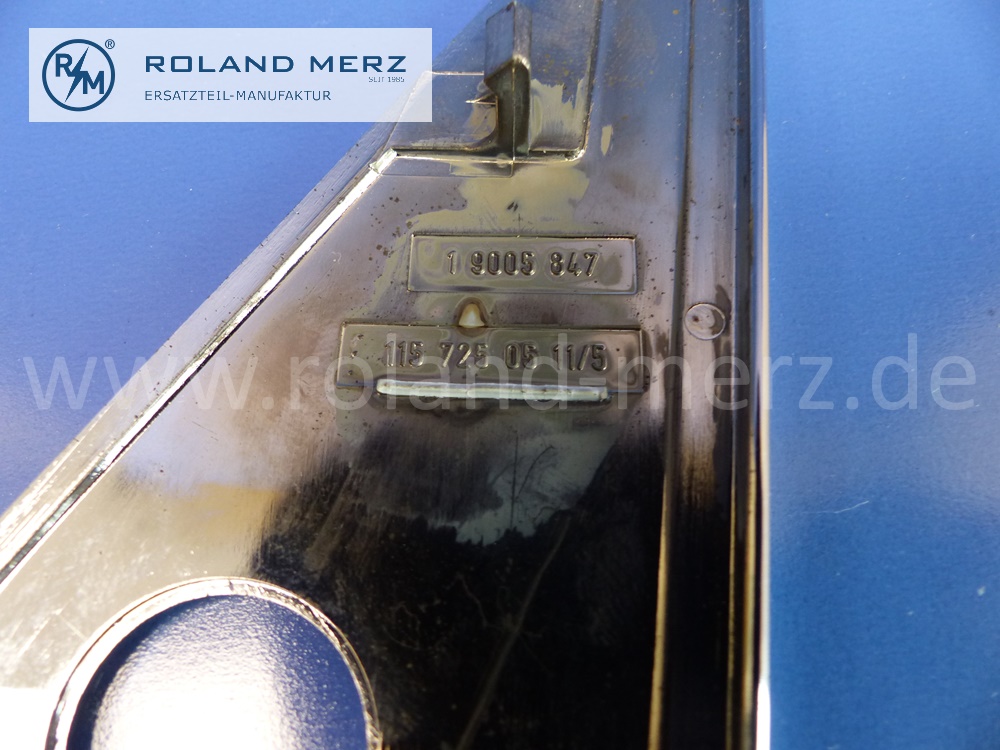 1157250511 cover plate, left, adjustment exterior mirror, Mercedes W114, W115, original Mercedes spare-part, NOS