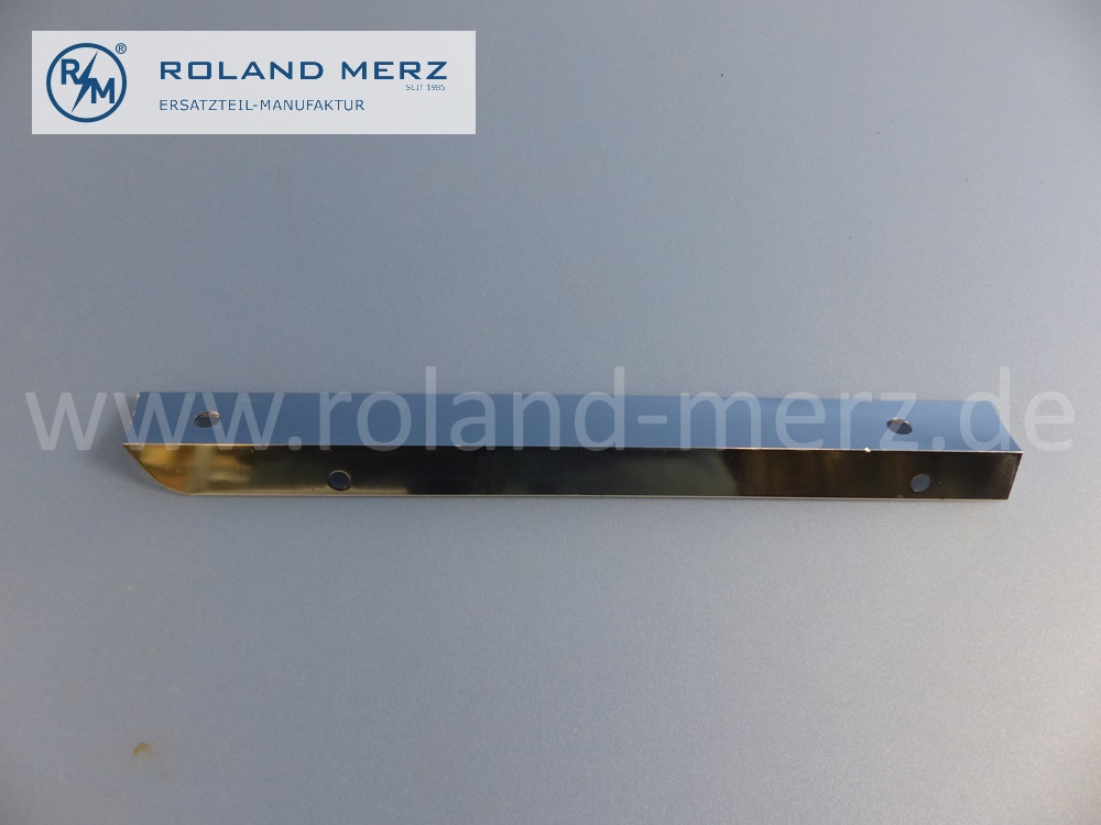 1077251165 Schiene, Abdichtschiene, Chromschiene, Fensterrahmen Tür, hinten links, Länge 275mm, Mercedes R107 roadster, SL, Original Mercedes Neuteil, NOS