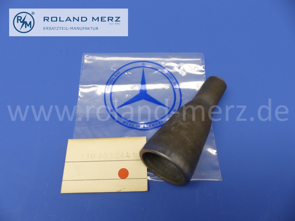 1103312441 Gehäuse, Stützrohr Vorderachsaufhängung Mercedes W110, 190c – 230, Original Mercedes Neuteil, NOS 