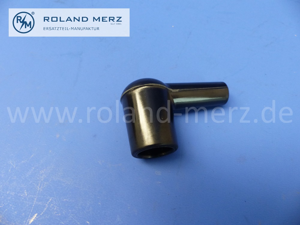 spark plug connector, angular connector, Bakelit, 7mm cable, not interference suppressed
