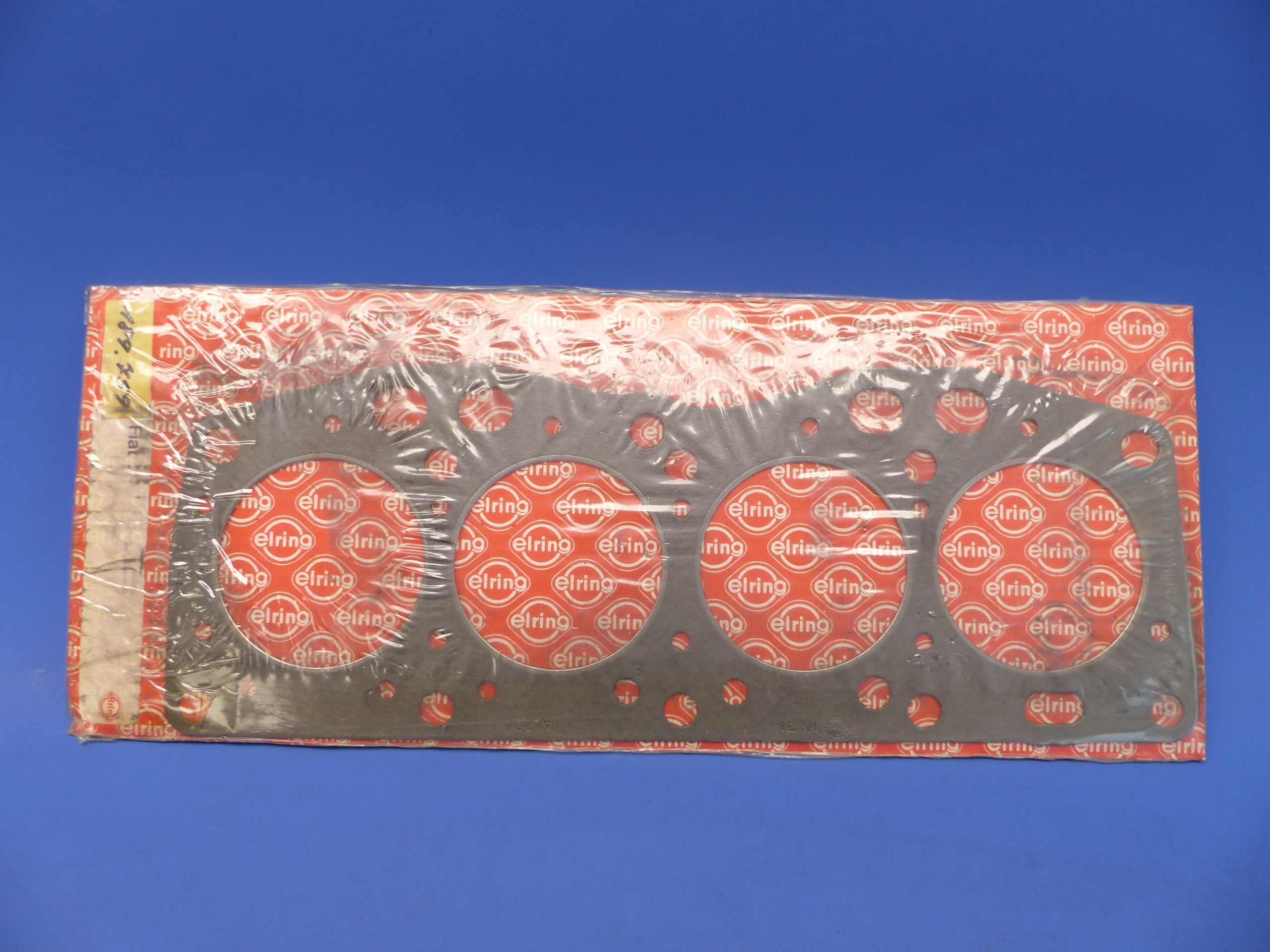 189.759 Zylinderkopfdichtung, Fiat 128, Ritmo 60, E: 144.160, original Elring Neuteil, NOS 