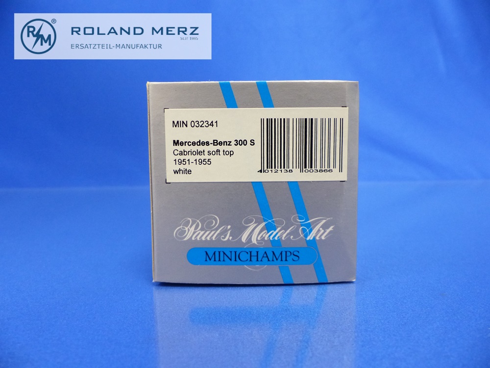 032341-02 Mercedes-Benz 300 S Cabriolet weiss/braun - Minichamps PMA 1:43