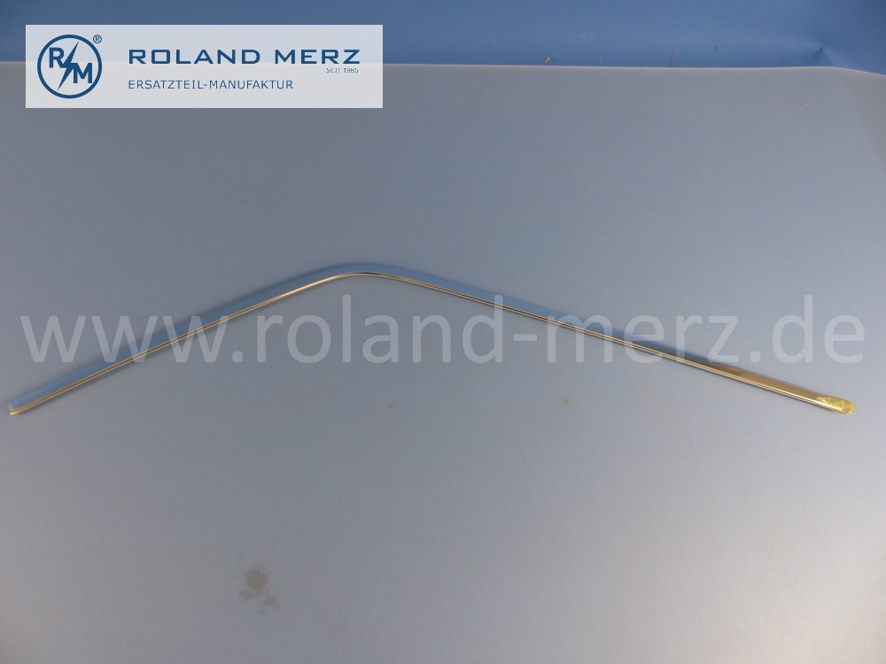 1237280131 Zierstab, Zierleiste, links, Fensterrahmen oben, Fahrertür, Mercedes W123, Länge 830 mm, Original Mercedes Neuteil, NOS