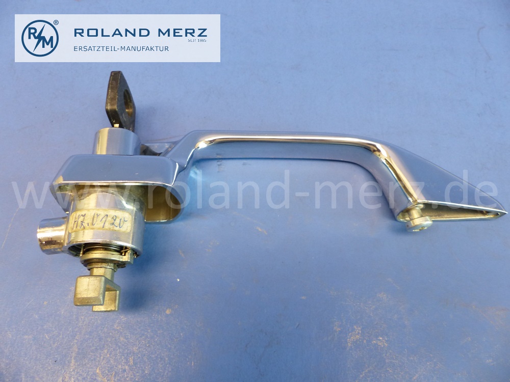 1157601659 Türgriff mit Schlüssel, rechts, beliebige Schließung, Vordertür, Mercedes W114, Original Mercedes Neuteil, NOS 