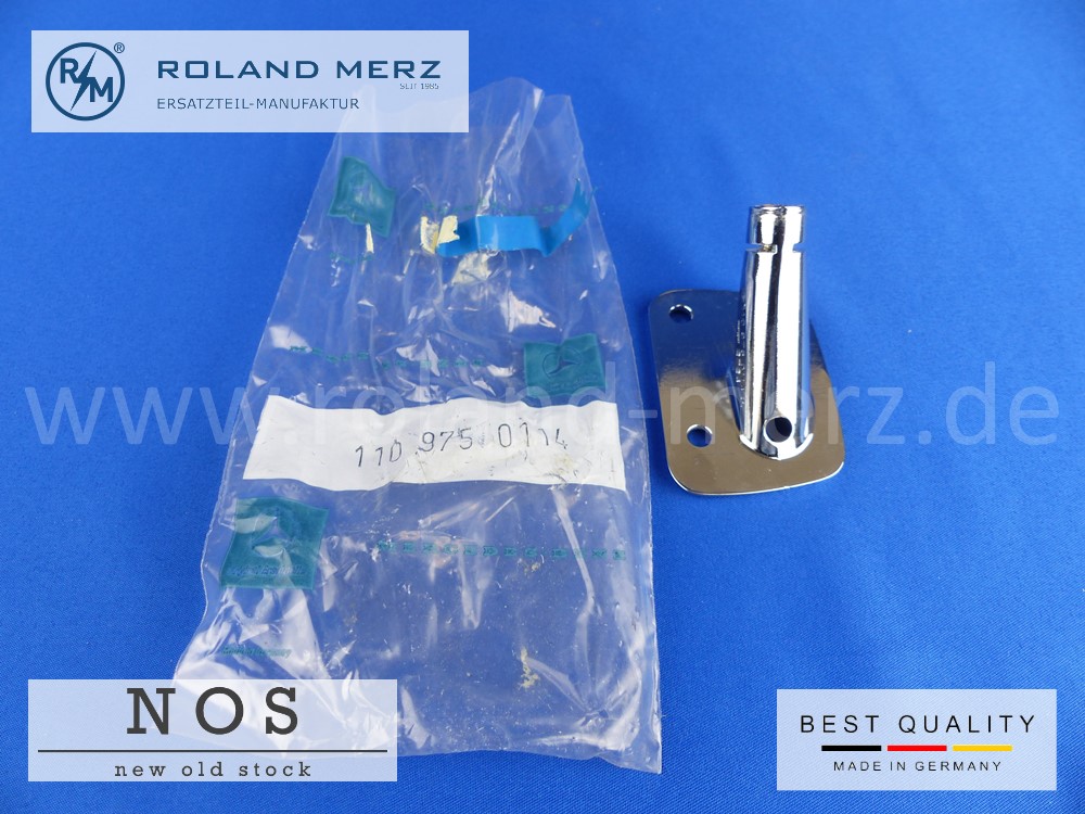 P1110450 Lager für Kopfstütze unten links Mercedes 110 975 01 14 für alle BM 110 220b, Sb, SEb, 230S