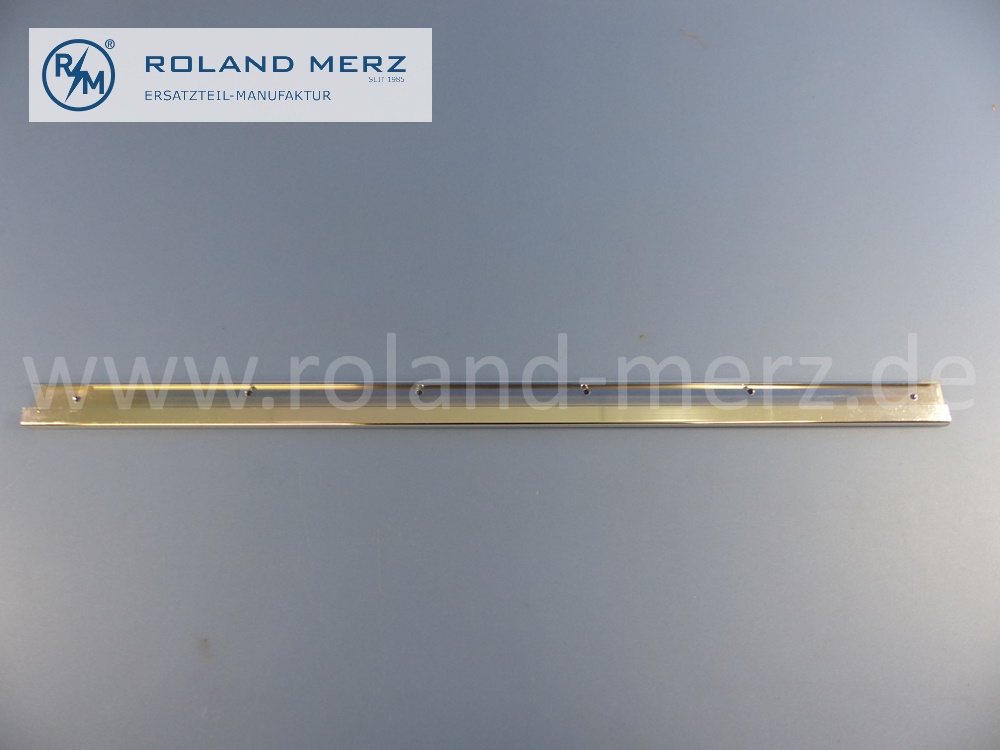1077252265 Schiene, Abdeckschiene oben, Fahrertür, rechts, Mercedes C107, Coupé SLC, Länge 735mm, Original Mercedes Neuteil, NOS