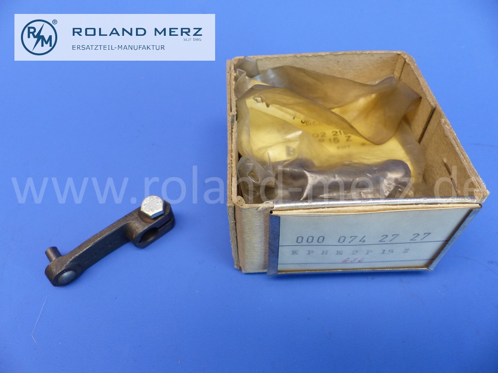 0000742727 Verstellhebel, Hebel, Regulierhebel für Bosch Einspritzpumpe Mercedes W120, 180Db, L319, O319, OM 636.919, 930, 934, 935, 960, ( E. 6360700821 ), Original Mercedes Neuteil, NOS 